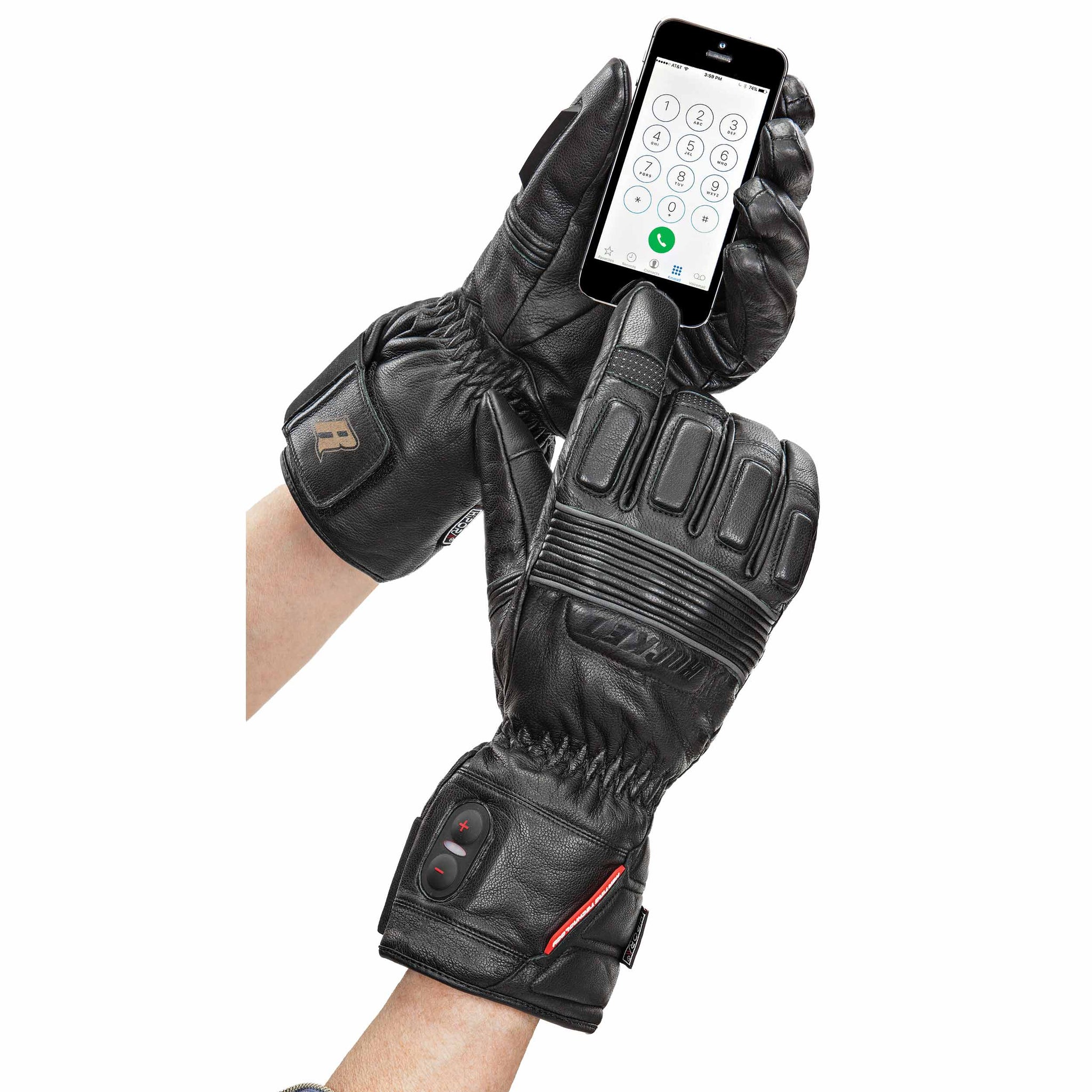 rocket handschuhe Rocket Burner Heated Leather Motorcycle Gloves